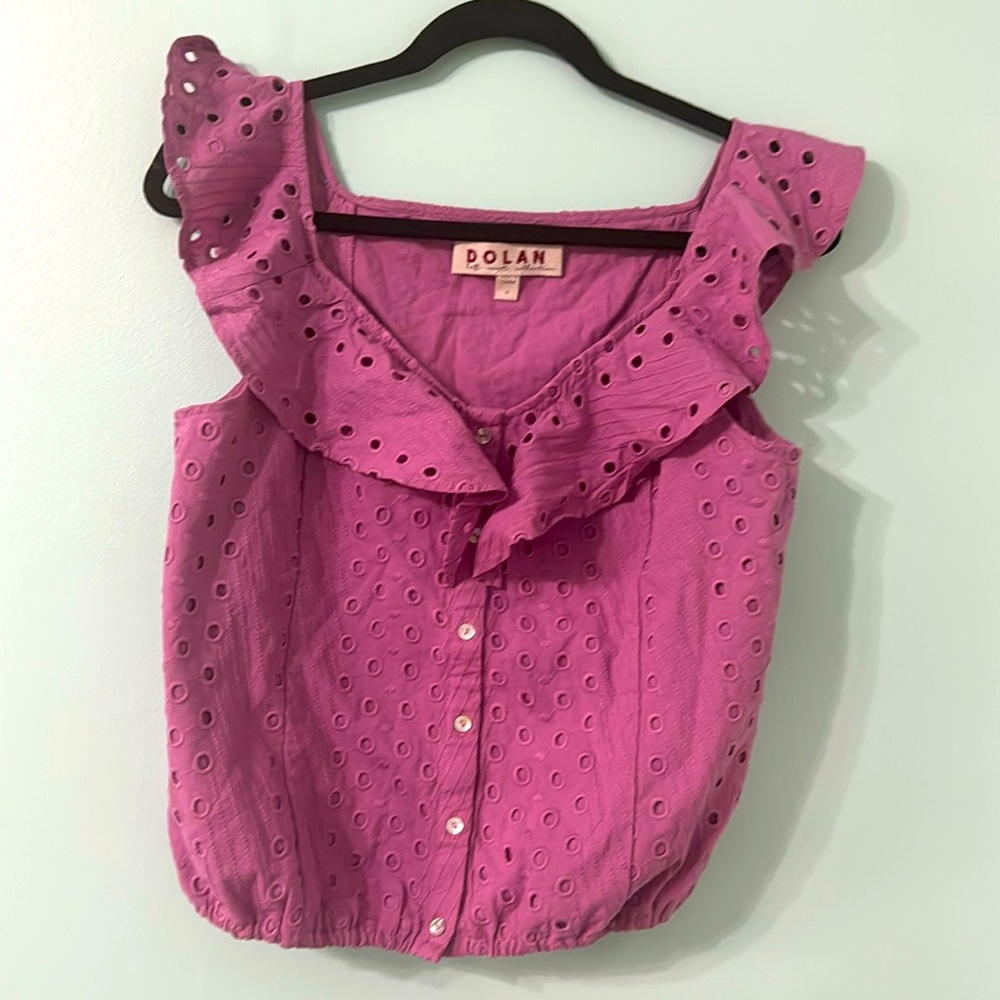 EUC Anthropologie (Dolan) eyelet blouse Size M
